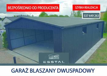 Konstrukcja Stalowa Garaż Blaszany GRAFITOWY Garaże Blaszane – ESSTAL-