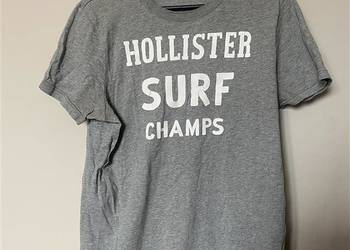 Męska szara koszulka - HOLLISTER - M - OKAZJA