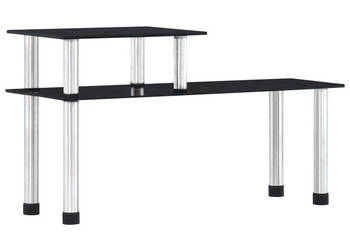 Półka kuchenna czarne hartowane szkło 45x16x26 cm WM-249524