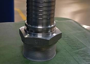 Końcówka AGR do węża 1 1/2" z gwintem zewnętrznym 2" – nowa