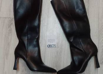 (40) Asos Design/ czarne Kozaki szpilki wieczorowe z Londynu, NOWE