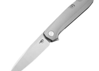 Nóż składany Bestech 9 Bead Blasted Titanium, Satin M390 by BrrKnives (BT2…