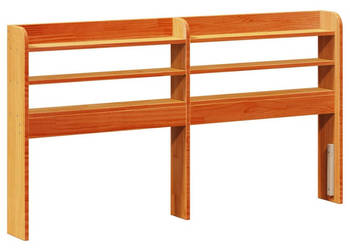 Wezgłowie do łóżka z półkami woskowy brąz 120 cm sosnowe WM-850958