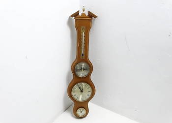 Stacja Pogodowa Z Zegarem Barometrem I Termometrem Wenty Stary Styl Retro
