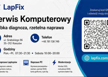 Lokalny serwis komputerowy LapFix Rzeszów naprawa laptopów PC Informatyk us
