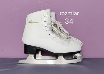 Łyżwy dziecięce figurowe w super stanie - rozmiar 34 - 21,3 cm [#73]