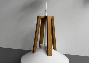 Lampa sufitowa metal plus drewno Skandynawska