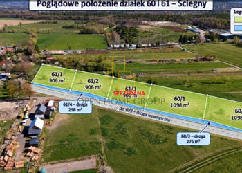 Ściegny gm. Podgórzyn, działki budowlane ok. 1098 m2