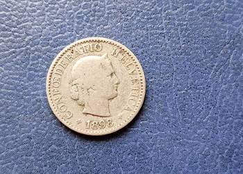 Stare monety 5 rappen 1898 Szwajcaria