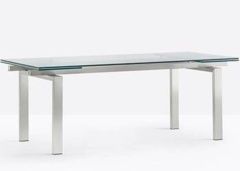 Stół PEDRALI Magic rozkładany szklany stal nierdzewna