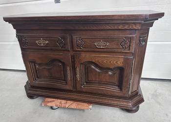 Dębowa rzeźbiona komoda 138cm