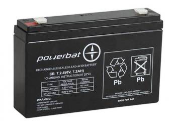 Akumulator żelowy POWERBAT CB 7,2-6 6V 7,2Ah