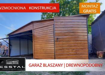 0113 GARAŻ BLASZANY- Złoty Dąb |Wiaty | Garaże | Wiata | 6x6 | - ESSTAL