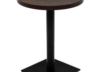 Stolik bistro z MDF stalowa podstawa 60x75 cm ciemny jesion WM-245609