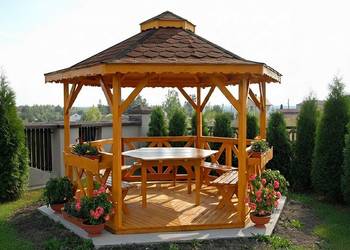 Altana 1 5m Sześciokątna Impregnowana +Podłoga Gont Meble w cenie Producent