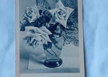 Pocztówka urodzinowa z różami, III Rzesza, 1942 r.