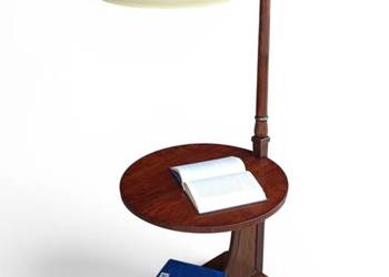 Lampa stojąca ze stolikiem bocznym w eleganckim stylu Art Deco