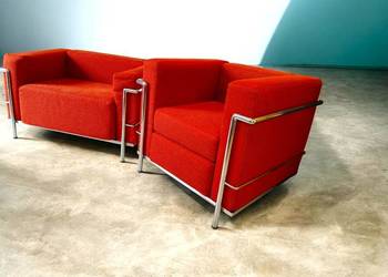 Fotel Le Corbusier LC3, LC2, Cassina, vintage, klasyk