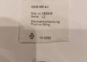 FESTO QSM-M5-4 złączka wtykowa  nr kat 153315