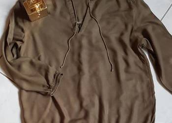 42- Reserved khaki koszulowa bluzka zwiewna militarna damska