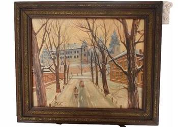 J. Fałat - Wawel - Widok na Zamek Królewski - Stary Polski Obraz - Kolekcja