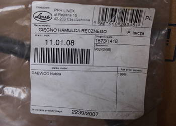 LINKA HAMULCA RĘCZNEGO DAEWOO     DAEWOO Nubira, L1573/14