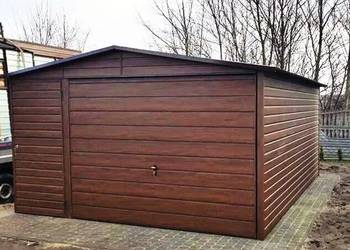 Garaż blaszany 4x6 drewnopodobny