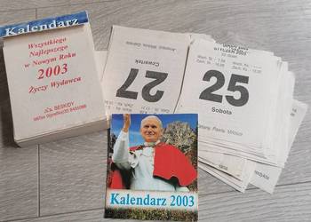 Kalendarz zdzierak 2003 Papież