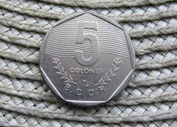 Kostaryka 5 Colones 1985r