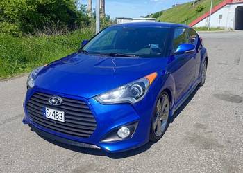 Hyundai Veloster 1.6 Turbo 204KM, Automat, LED, Skóra, Bezwypadek, Zadbany
