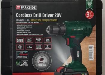PARKSIDE PBSA 20-Li A1, wiertarkowkrętarka akumulatorowa 20 V