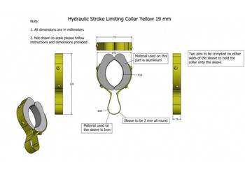 Ogranicznik skoku siłownika hydr 19mm zółty ⌀32-50 99984