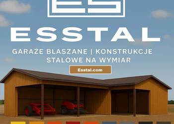Garaż Blaszany w kształcie L|Zadaszenie Otwarte |Wiata - Hala– ESSTAL-