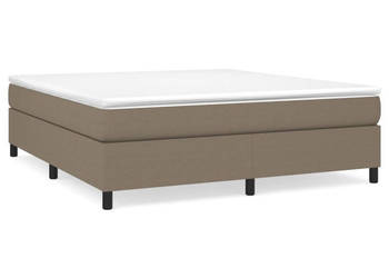 Rama łóżka bez materaca taupe obita tkaniną 160x200 cm WM-3120874