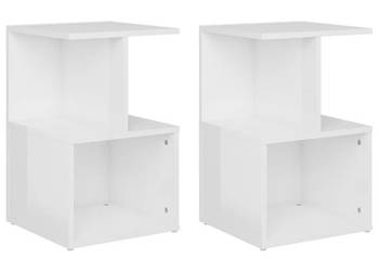 vidaXL Szafki nocne, 2 szt., wysoki połysk, białe(SKU:806359)