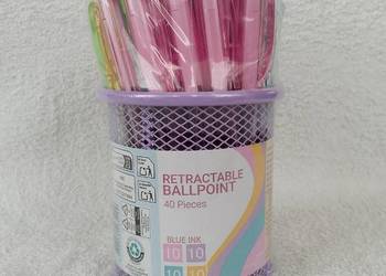 Zestaw 40 długopisów + organizer, wielokolorowe. WYSYŁKA