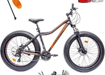 Rower Fatbike Terenowy Shimano Szerokie Opony 26 Amortyzacja Aluminium