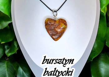 Serce z bursztynu, BURSZTYN bałtycki, serduszko, wisiorek, zawieszka #253 Serce z bursztynu, BURSZTYN bałtycki, serduszko, wisiorek, zawieszka #253