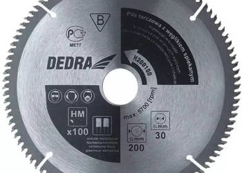 PIŁA TARCZOWA DO DREWNA Z WĘGLIKIEM DEDRA H600100 100 ZĘBÓW, ŚR.600X30MM,…