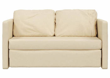 Sofa podłogowa 2-w-1 kremowa 112x174x55 cm tkanina WM-353970
