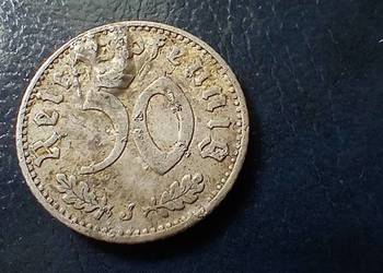 Stare monety 50 reichfenig 1935 J Niemcy DESTRUKT