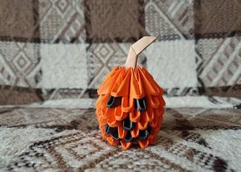 Mini Dynia Halloween Origami Modułowe 3D
