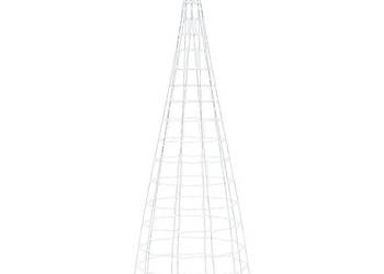 Choinka LED na maszcie 550 LED Zimna biel 300 cm（358113）