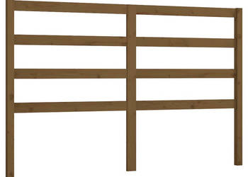 Wezgłowie łóżka brązowe 146x4x100 cm lite drewno sosnowe WM-817643