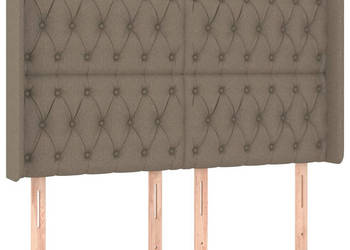 Zagłówek uszak taupe 147x16x118/128 cm tkanina WM-3119918