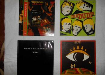 Interesujący zestaw czterech płyt winylowych.