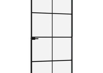 vidaXL Drzwi wewnętrzne, czarne, 93x201,5 cm(SKU:153664)