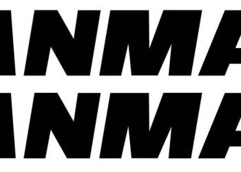 Napisy naklejka YANMAR czarna bez tła 2szt