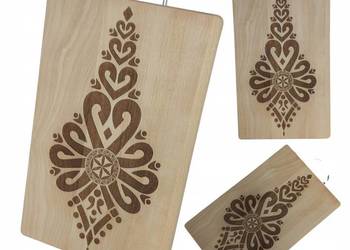 Deska Do Krojenia z Rączką Deseczka Drewniana z Parzenicą Góralski Styl