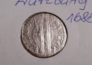 moneta srebrna Biskupstwa Wurzburg z 1686r